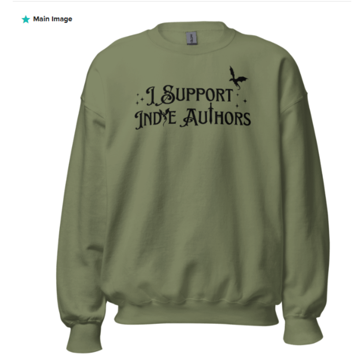 Pre-Order "I Support Indie Authors Sweatshirt" - Fantasy Edition Black Lettering