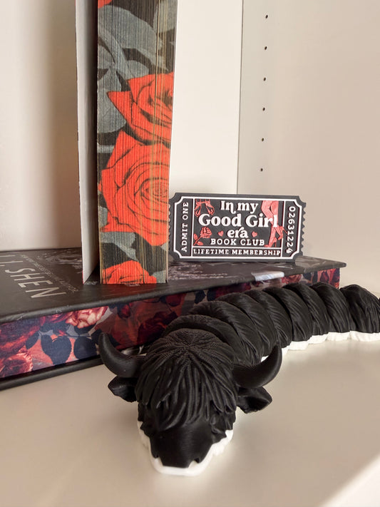Black and White Highland Cow 3D Print