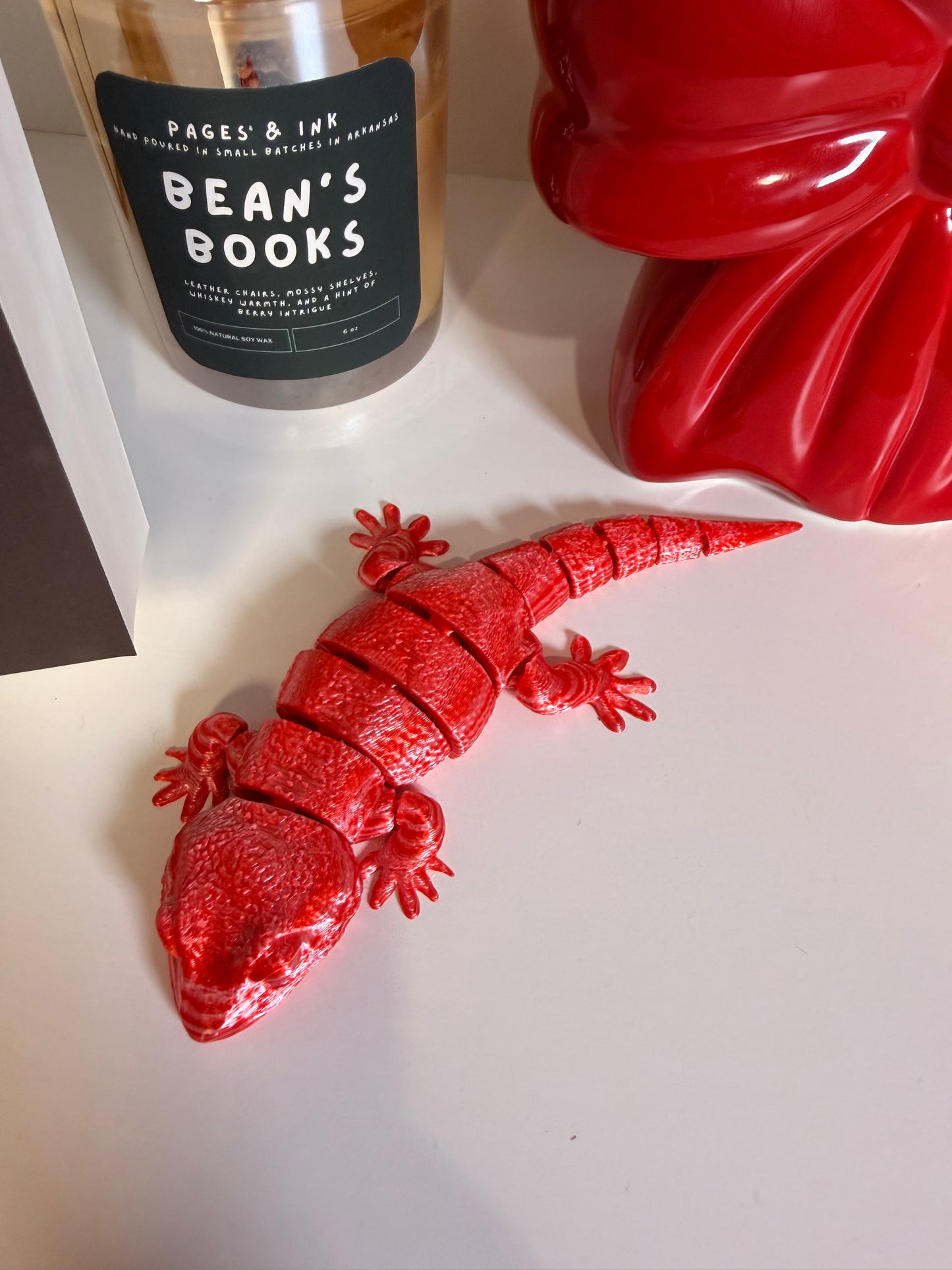Crimson Lizard 3D Print